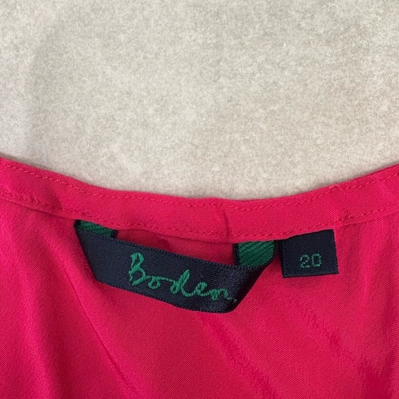 Boden Magenta Silk Camisole with Tie Size XL - Picture 3 of 6
